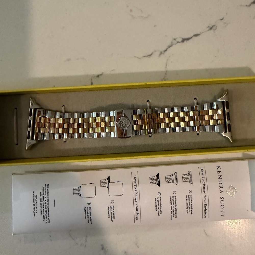 Kendra Scott Tri-color Gold, Rose Gold and Silver Watch Band